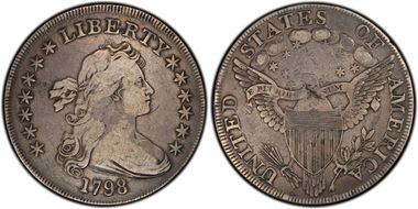 1798 $1 BB-123 VF20