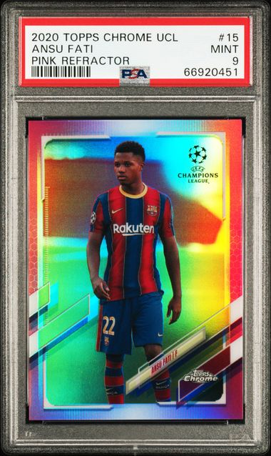 2020-21 Topps Chrome UEFA Champions League Pink Refractor #15 Ansu