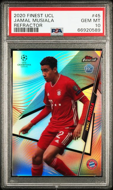 2020 Topps Finest Uefa Champions League Refractor 45 Jamal Musiala