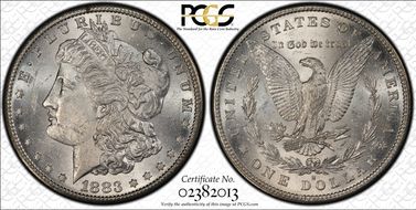 1883-S $1 MS62