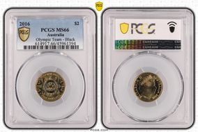 2016 $2 Olympic Team - Black Colorized MS66