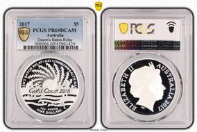 2017 $5 Queen's Baton Relay PR69DCAM