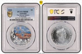 2020 $1 The Seven Sisters  Colorized MS68