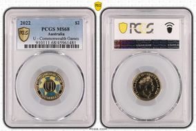 2022 $2 Commonwealth Games - U Colorized MS68