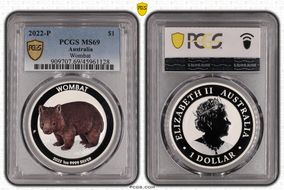 2022-P $1 Wombat Colorized MS69