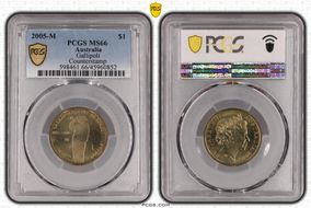 2005-M $1 Gallipoli Counterstamp MS66