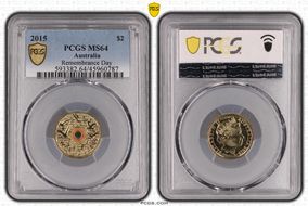 2015 $2 Remembrance Day Colorized In Flanders Fields MS64