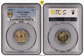 2015 $2 Remembrance Day Colorized In Flanders Fields MS63