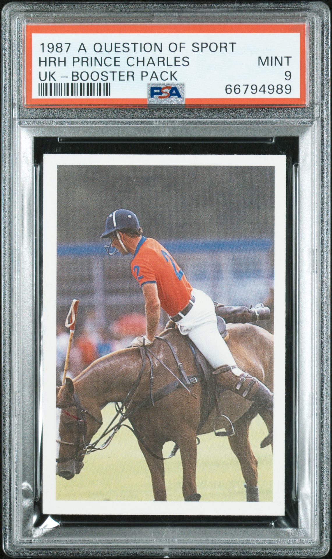 1987 A QUESTION OF SPORT UK BOOSTER PACK Hrh Prince Charles front