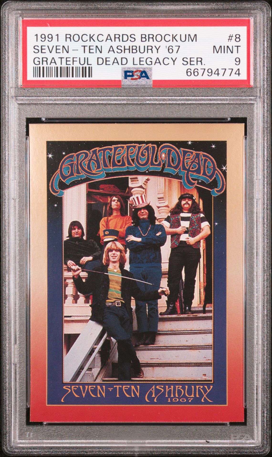 1991 Brockum Brockum Rockcards Grateful Dead Legacy Series #8 Seven-Ten Ashbury '67 front