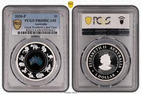 2020-P $1 Great Southern Land - Opal PR69DCAM