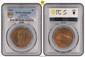 1924  1D English obverse MS63BN