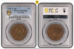 1942 Y. (p) 1D MS63BN