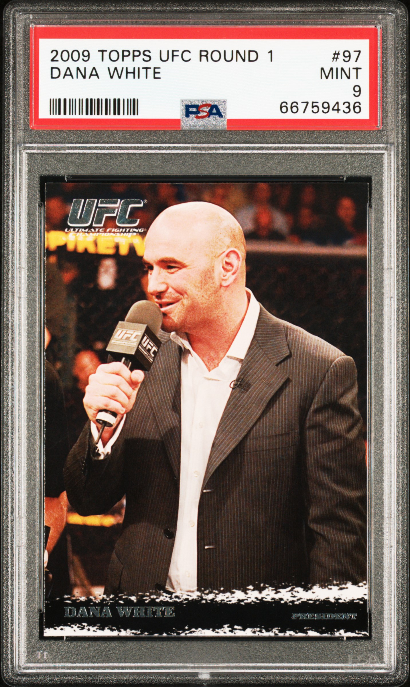 2009 Topps UFC Round 1 #97 Dana White – PSA MINT 9