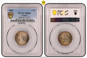 1901 1 Fr Gad-467 F-217 MS66