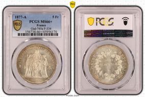 1877-A 5 Fr Gad-745a F-334 MS66+