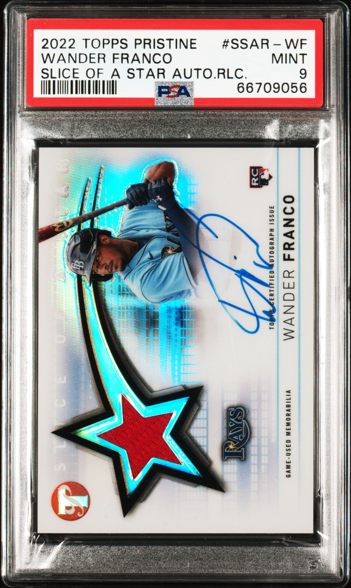 2022 Topps TOPPS PRISTINE SLICE OF A STAR AUTOGRAPH RELICS SLICE OF A STAR AUTO.RLC. #SSARWF Wander Franco front