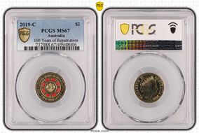 2019-C $2 100 Years of Repatriation Colorized MS67