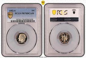 1982-S 10C PR70DCAM