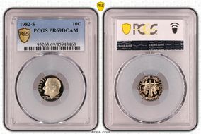1982-S 10C PR69DCAM