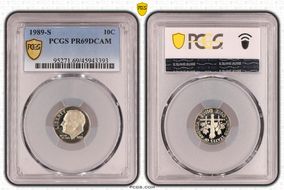 1989-S 10C PR69DCAM