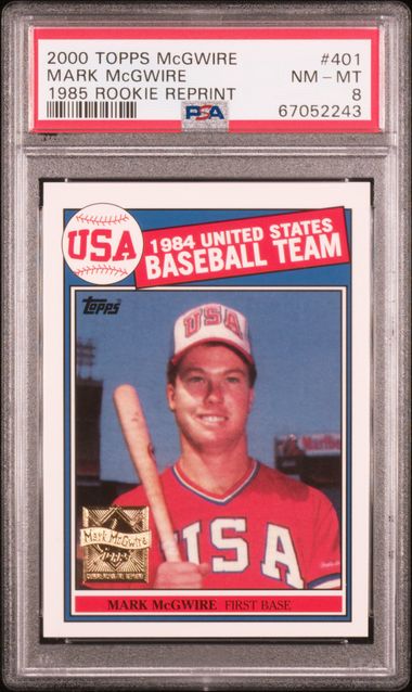 1985 Topps Mark McGwire Rookie Card #401 - NM