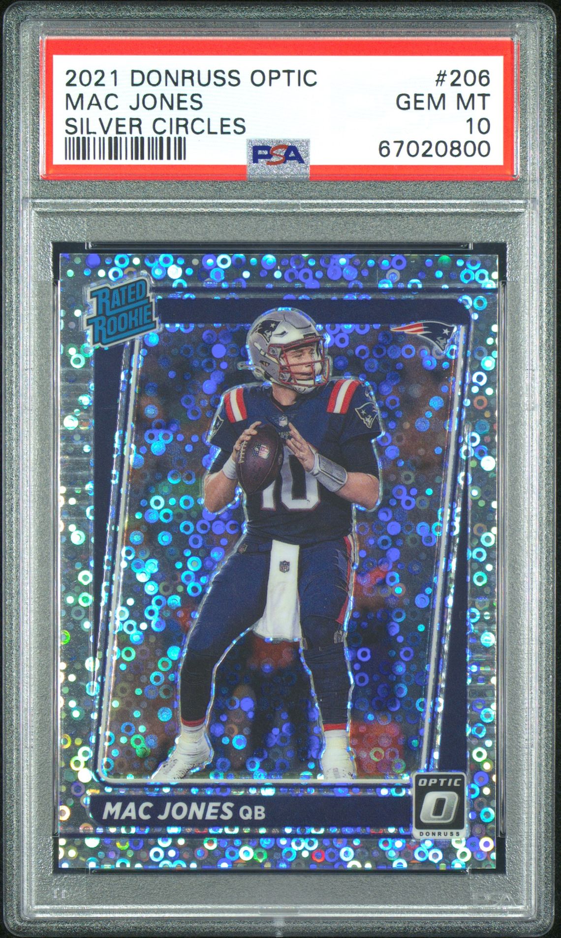 2021 Panini PANINI DONRUSS OPTIC HOLO VARIATION #206 Mac Jones front
