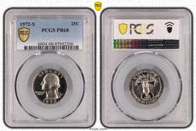 1972-S 25C PR68