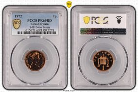 1972 1p S-B1 New Penny PR69RD