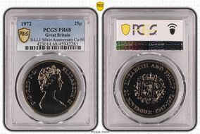1972 25p S-LL1 Silver Anniversary Cu-Ni PR68