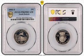 2006-S 25C South Dakota PR69DCAM