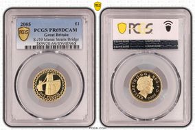 2005 £1 S-J19 Menai Straits Bridge PR69DCAM