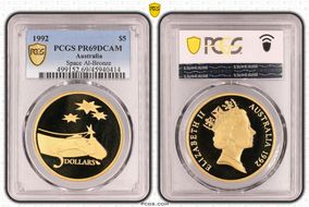 1992 $5 Space Al-Bronze PR69DCAM