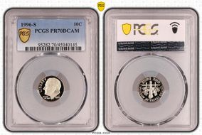 1996-S 10C PR70DCAM