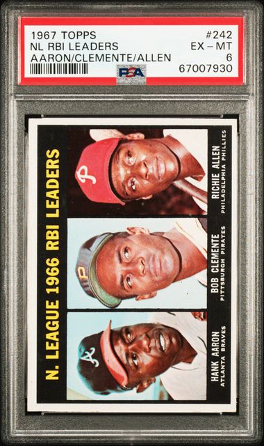 Hank Aaron 1967 Topps #250 (PSA 6)