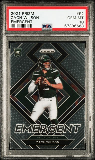 2021 Panini Prizm Emergent E2 Zach Wilson Rookie Card – PSA