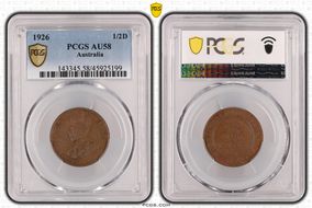 1926 1/2D AU58BN