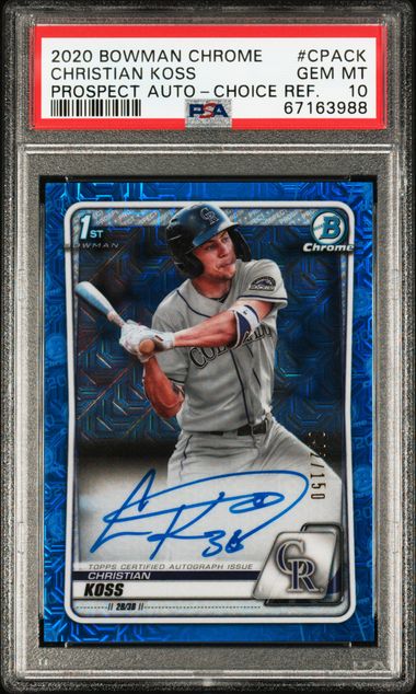 2020 Bowman Chrome Prospect Autograph Refractor Jeremy Pena #CPAJP