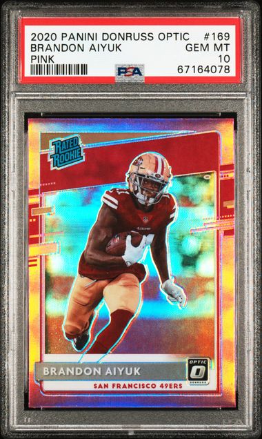 2020 Panini Optic Contenders Gold Prizm #110 Brandon Aiyuk Signed Rookie  Card (#06/10) - PSA Mint 9 on Goldin Auctions