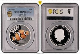 2010-P 50C Clownfish - Colorized Australian Sea Life, The Reef PR70DCAM