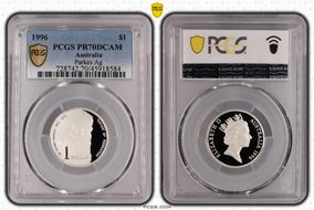 1996 $1 Parkes Ag PR70DCAM