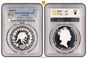 2000-P $5 Olympic - Kangaroo PR69DCAM