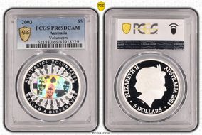 2003 $5 Volunteers PR69DCAM