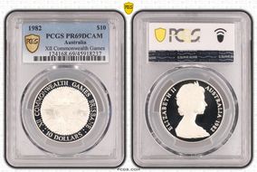 1982 $10 XII Commonwealth Games PR69DCAM