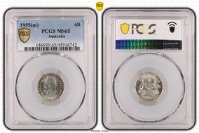 1955(m) 6D KM-58  Ag MS65