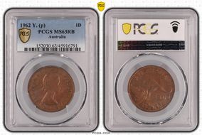 1962 Y. (p) 1D MS63RB