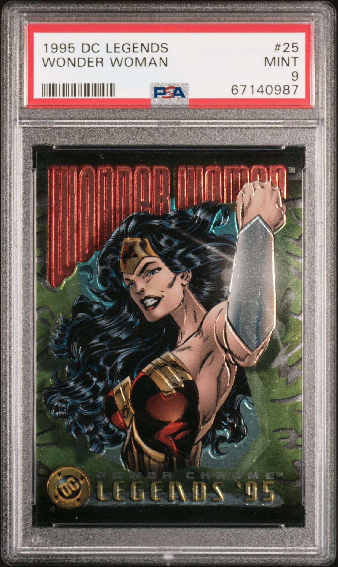1995 DC LEGENDS Chrome #25 Wonder Woman front