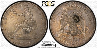 1873-CC T$1 Chopmarked XF45