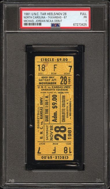 Michael Jordan NCAA Debut slab