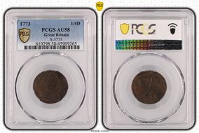 1773 1/4D S-3775 AU58BN